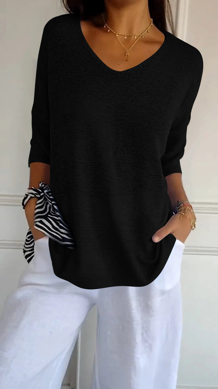 Astana – Timeless Knit Top with Feminine Charm