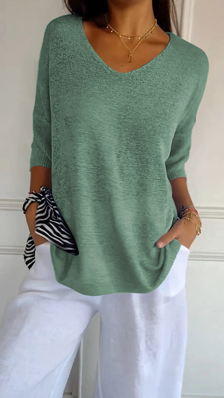 Astana – Timeless Knit Top with Feminine Charm