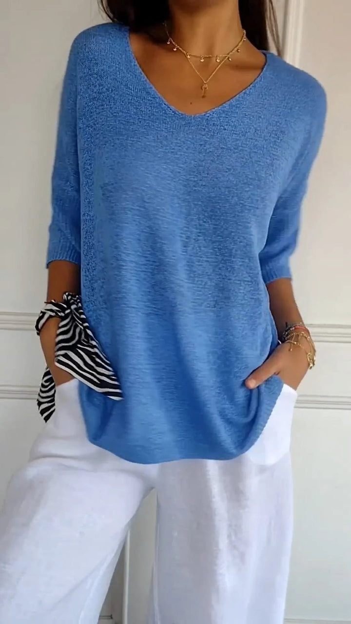 Astana – Timeless Knit Top with Feminine Charm