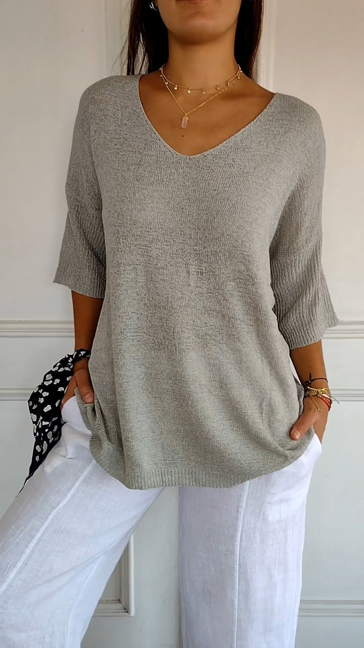 Astana – Timeless Knit Top with Feminine Charm