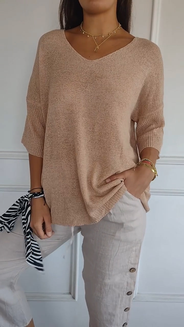 Astana – Timeless Knit Top with Feminine Charm