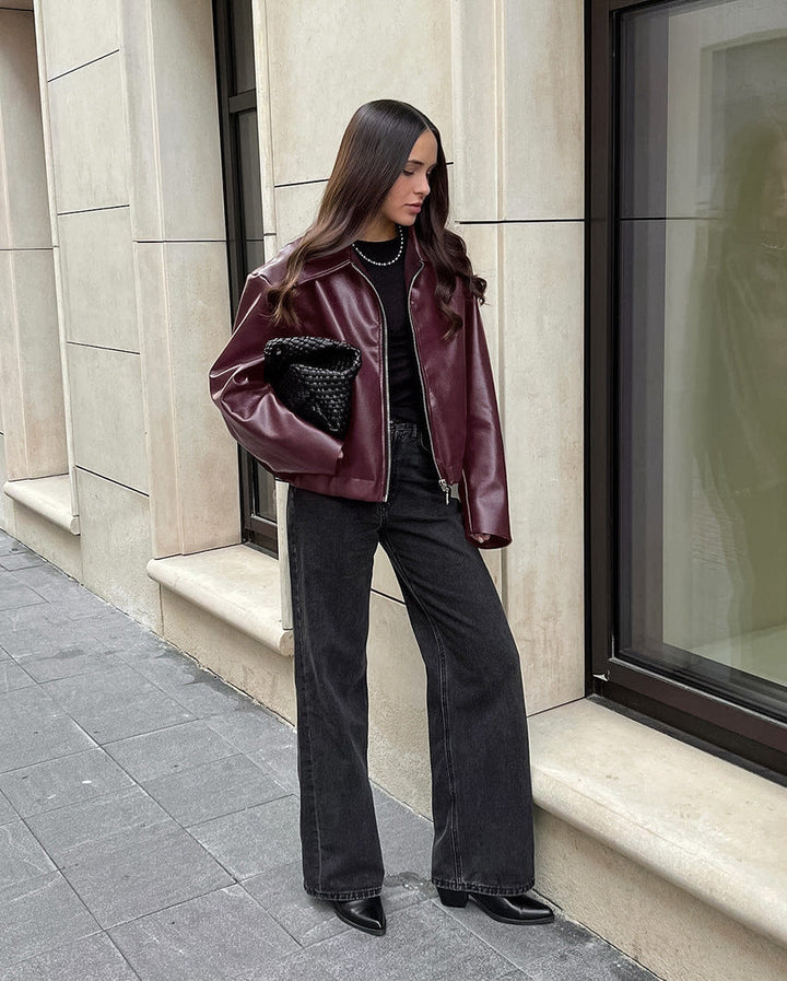 Tara – Elegant Leather Jacket