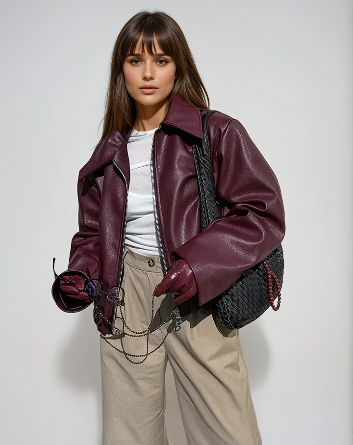 Tara – Elegant Leather Jacket