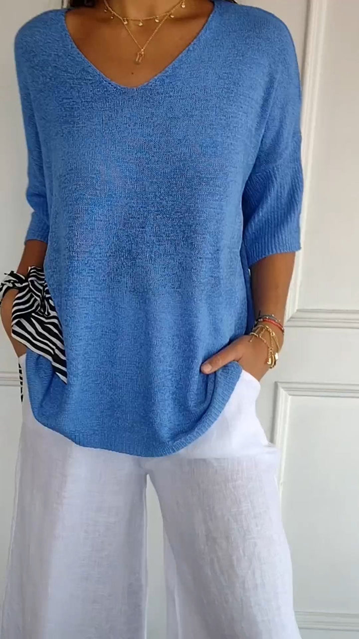 Astana – Timeless Knit Top with Feminine Charm
